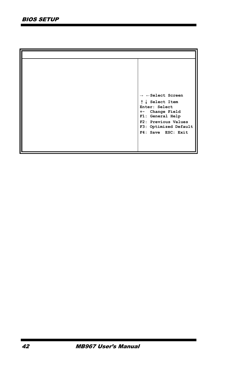 Sata configuration sata devices configuration, Bios setup, Mb967 user’s manual | Advanced | IBASE MB967 User Manual | Page 42 / 76