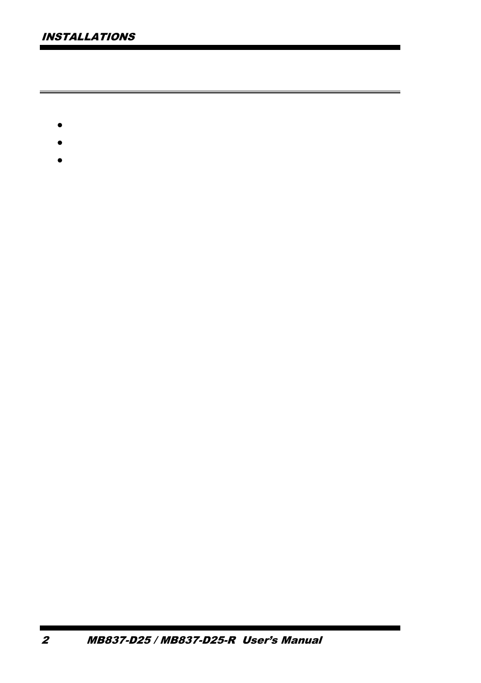 Checklist | IBASE MB837-D25 User Manual | Page 8 / 61