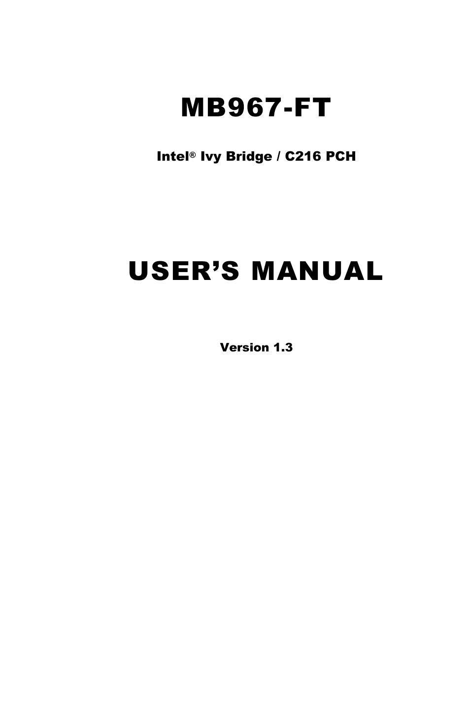 IBASE MB967-FT User Manual | 76 pages