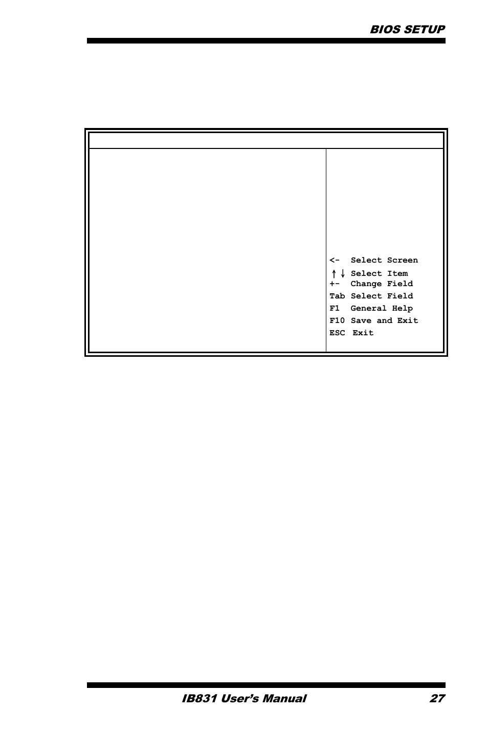 Main bios setup | IBASE IB831 User Manual | Page 31 / 54