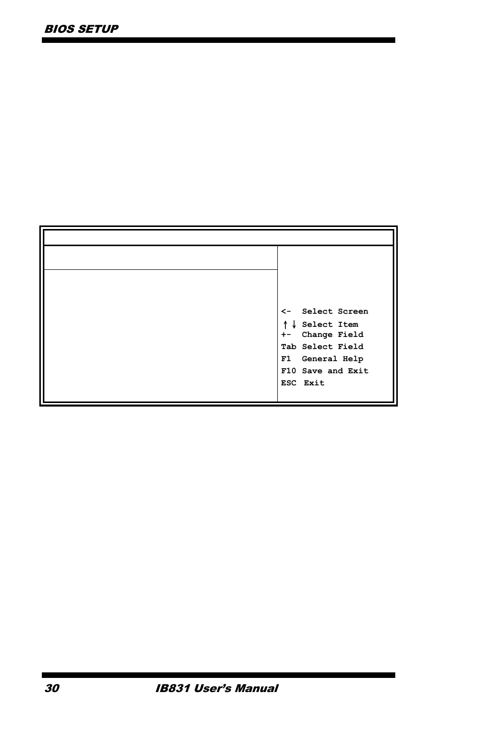 Bios setup, Ib831 user’s manual | IBASE IB831 User Manual | Page 34 / 54