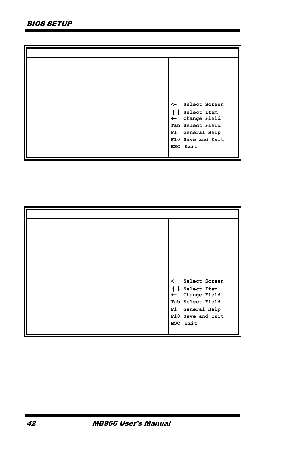 Bios setup, Mb966 user’s manual | IBASE MB966 User Manual | Page 48 / 68