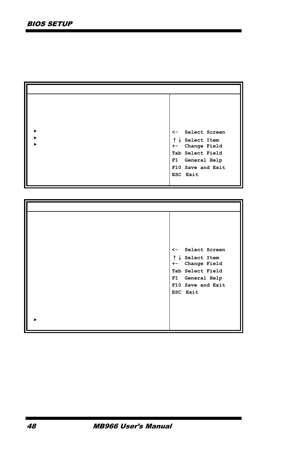 Advanced chipset settings, Bios setup, Mb966 user’s manual | IBASE MB966 User Manual | Page 54 / 68