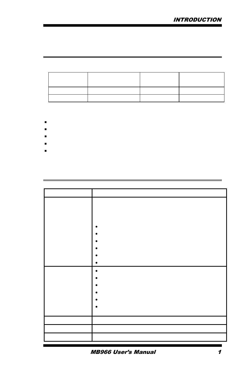 Introduction, Product description, Specifications | IBASE MB966 User Manual | Page 7 / 68