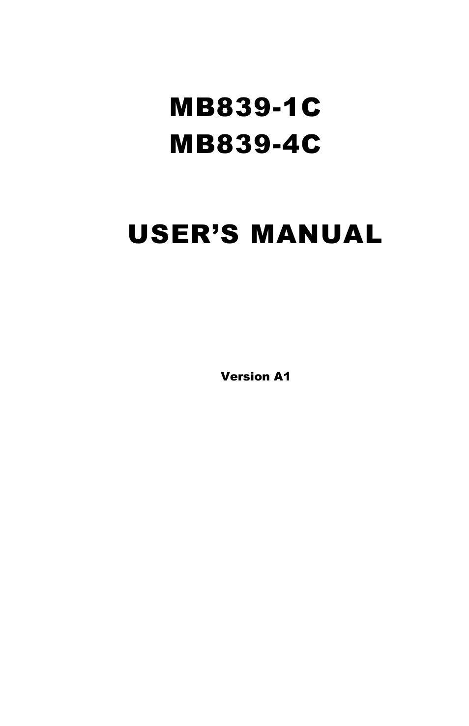 IBASE MB839 User Manual | 53 pages