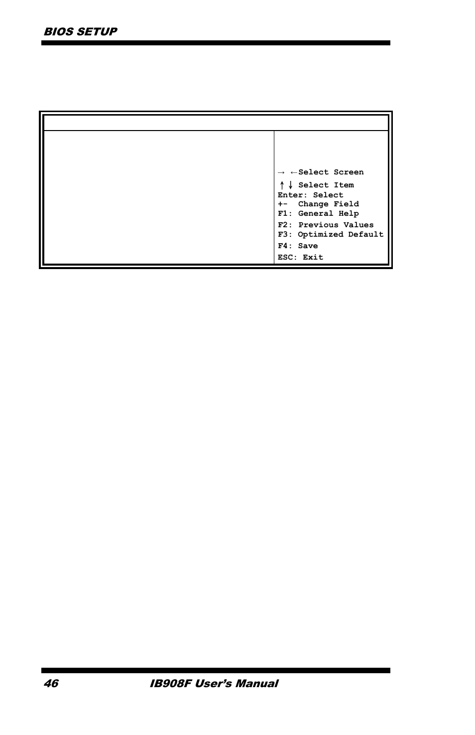 Bios setup, Ib908f user’s manual | IBASE IB908 User Manual | Page 50 / 76