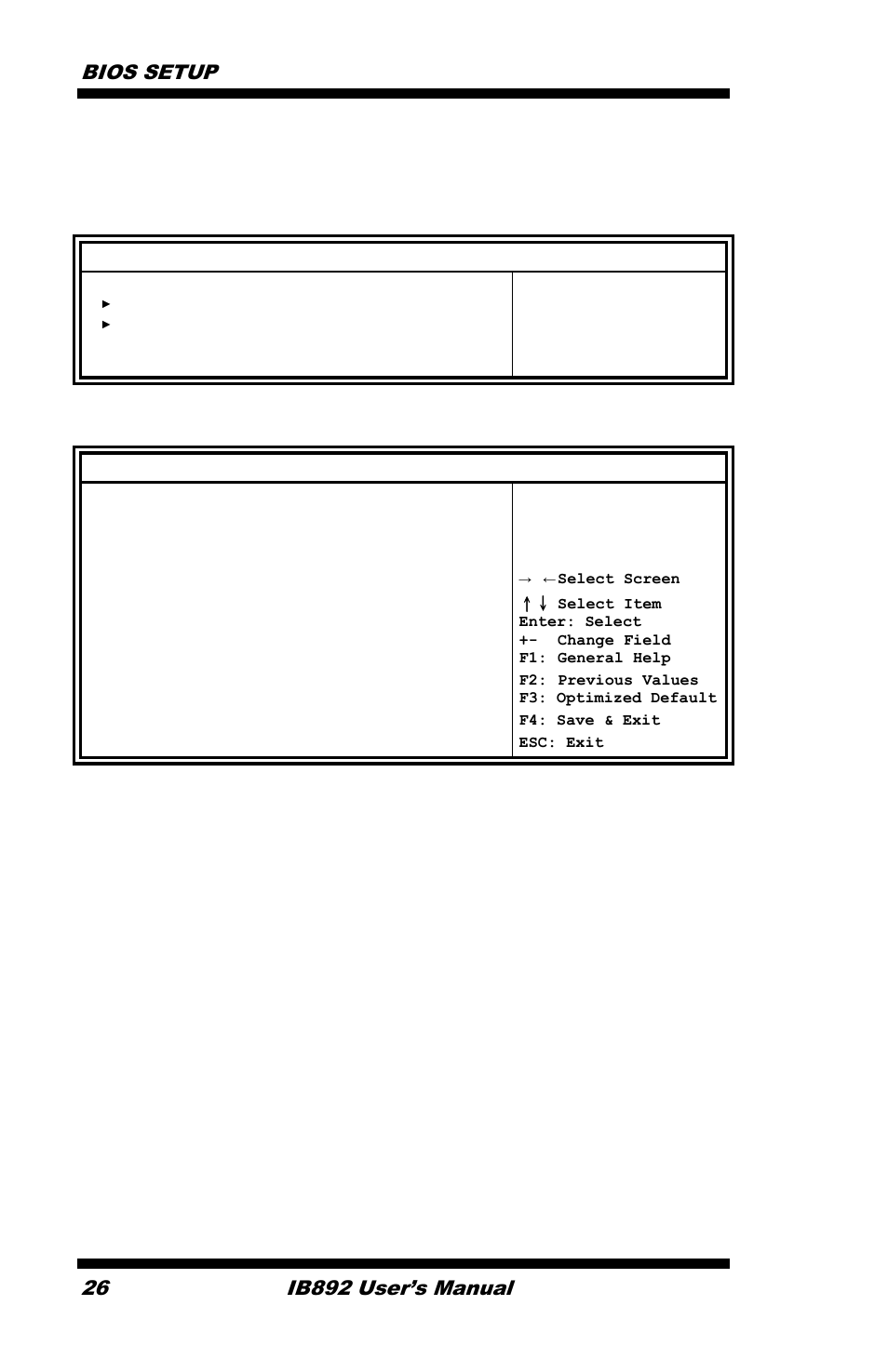 Chipset settings, North bridge chipset configuration, Bios setup 26 | Ib892 user’s manual, Chipset | IBASE IB892 User Manual | Page 30 / 56