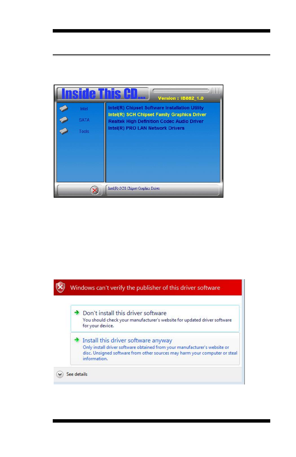 Vga drivers installation (windows vista) | IBASE IB882 User Manual | Page 43 / 56