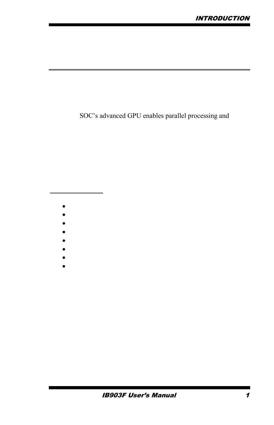 Introduction, Product description | IBASE IB903 User Manual | Page 5 / 58