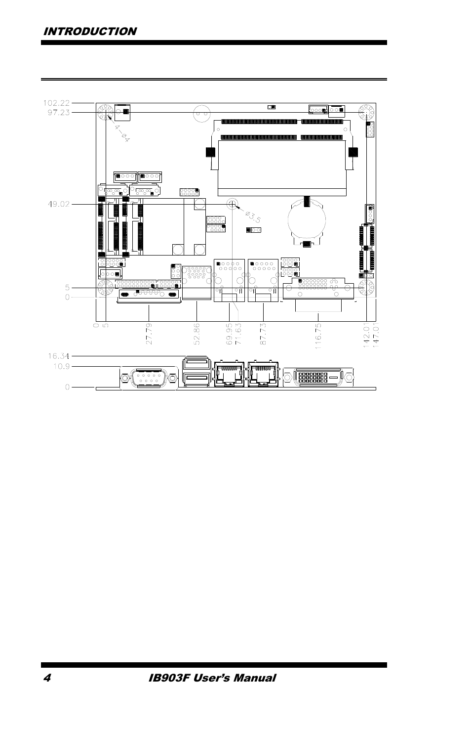 Board dimensions | IBASE IB903 User Manual | Page 8 / 58