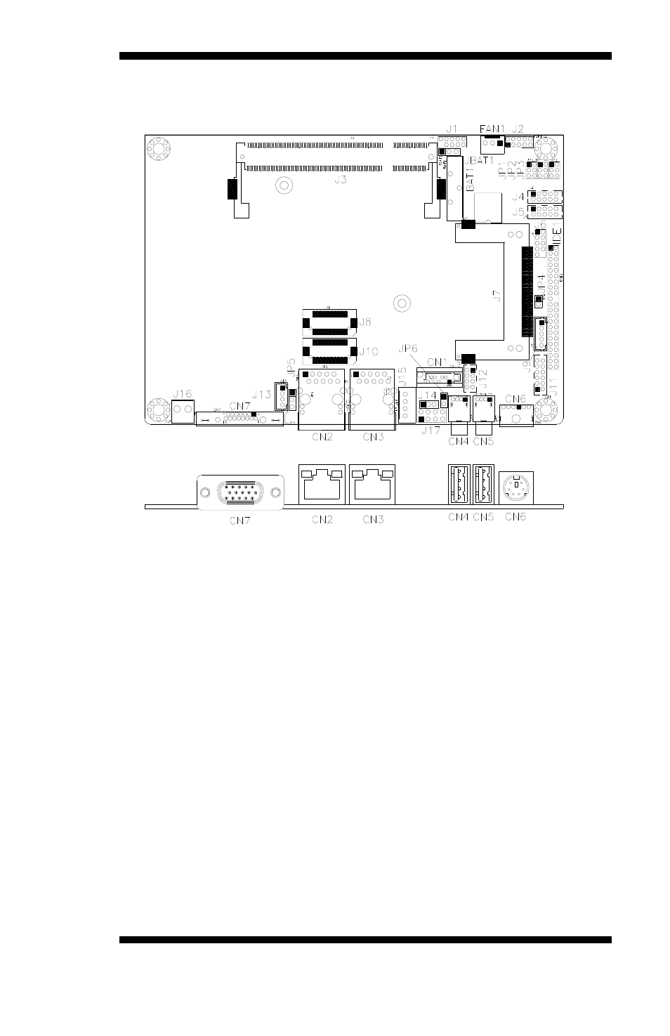 Connector locations on ib886 | IBASE IB886 User Manual | Page 17 / 60