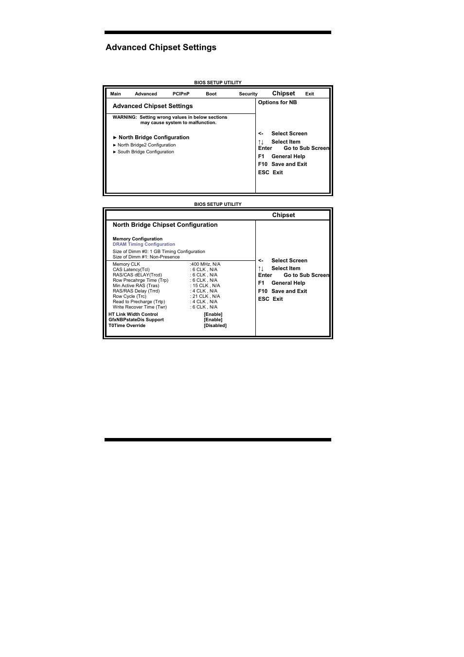 Advanced chipset settings, Bios setup 30, Ib889 user’s manual | IBASE IB889 User Manual | Page 34 / 56