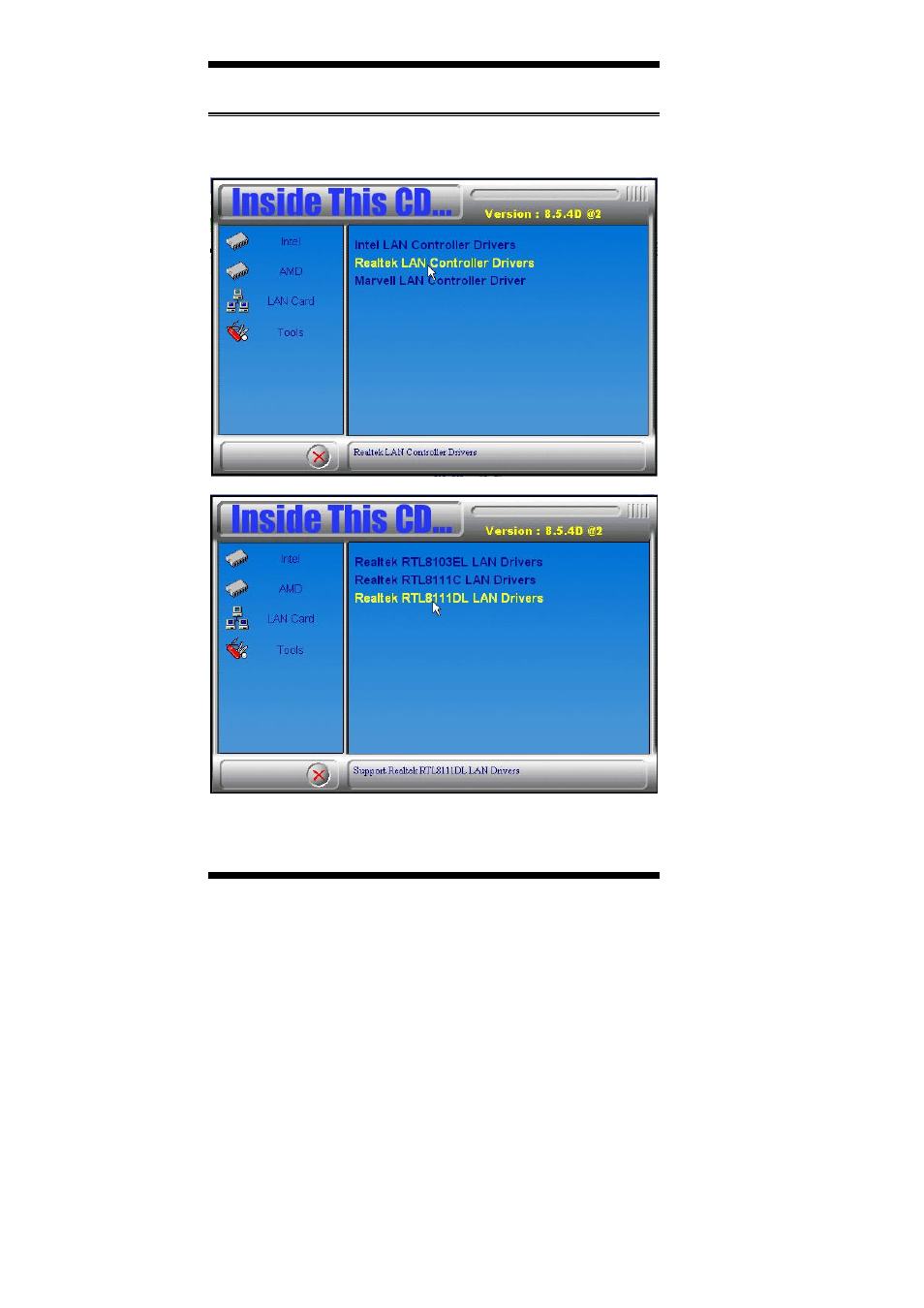Lan drivers installation | IBASE IB889 User Manual | Page 48 / 56