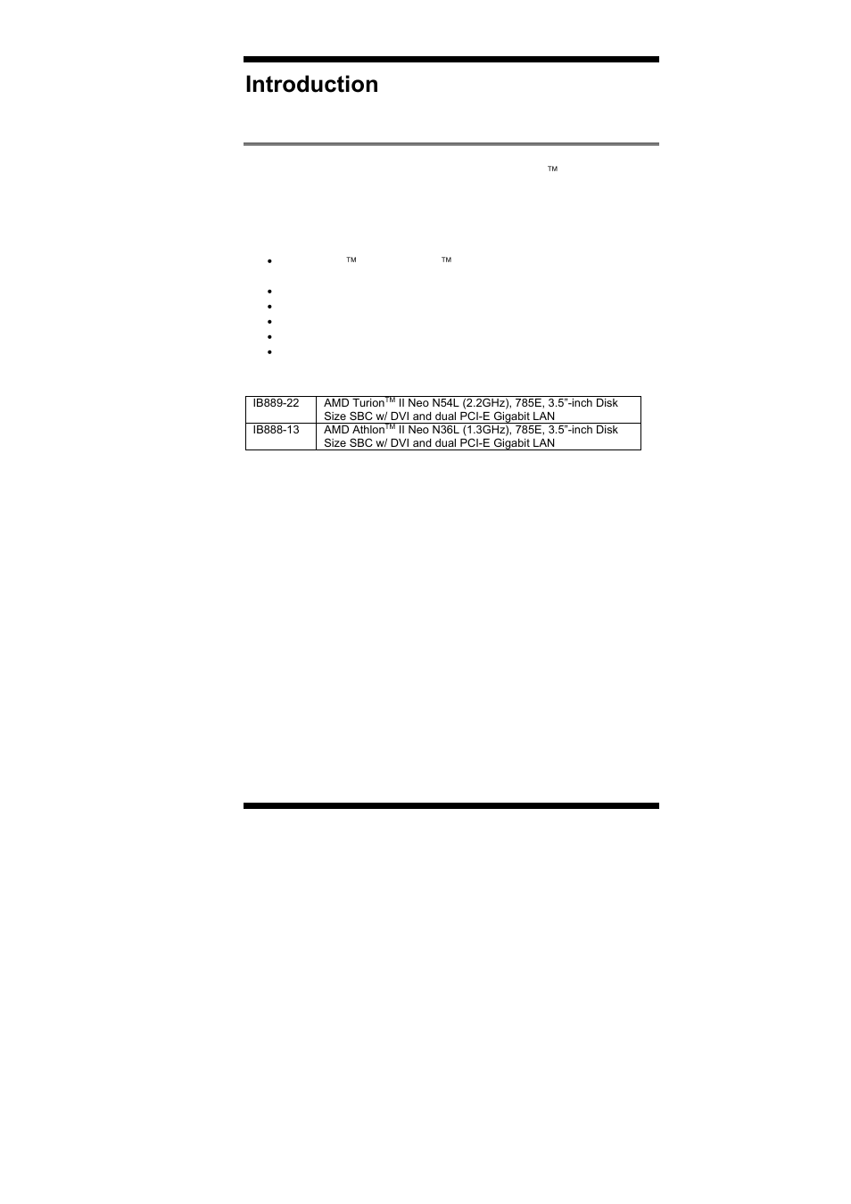 Introduction, Product description | IBASE IB889 User Manual | Page 5 / 56