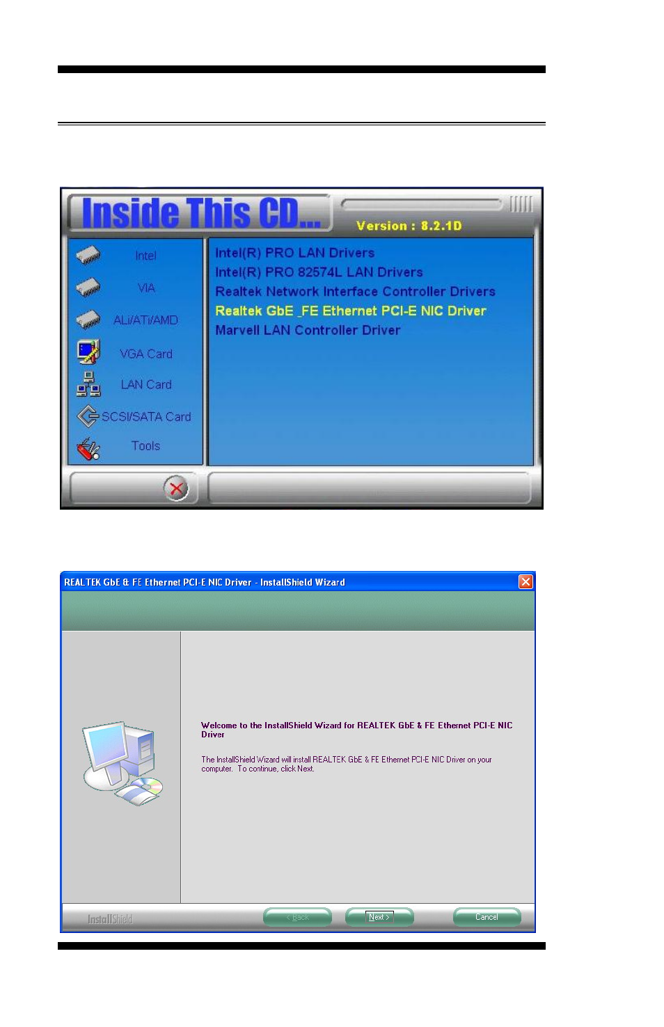 Lan drivers installation | IBASE IB885 User Manual | Page 50 / 58