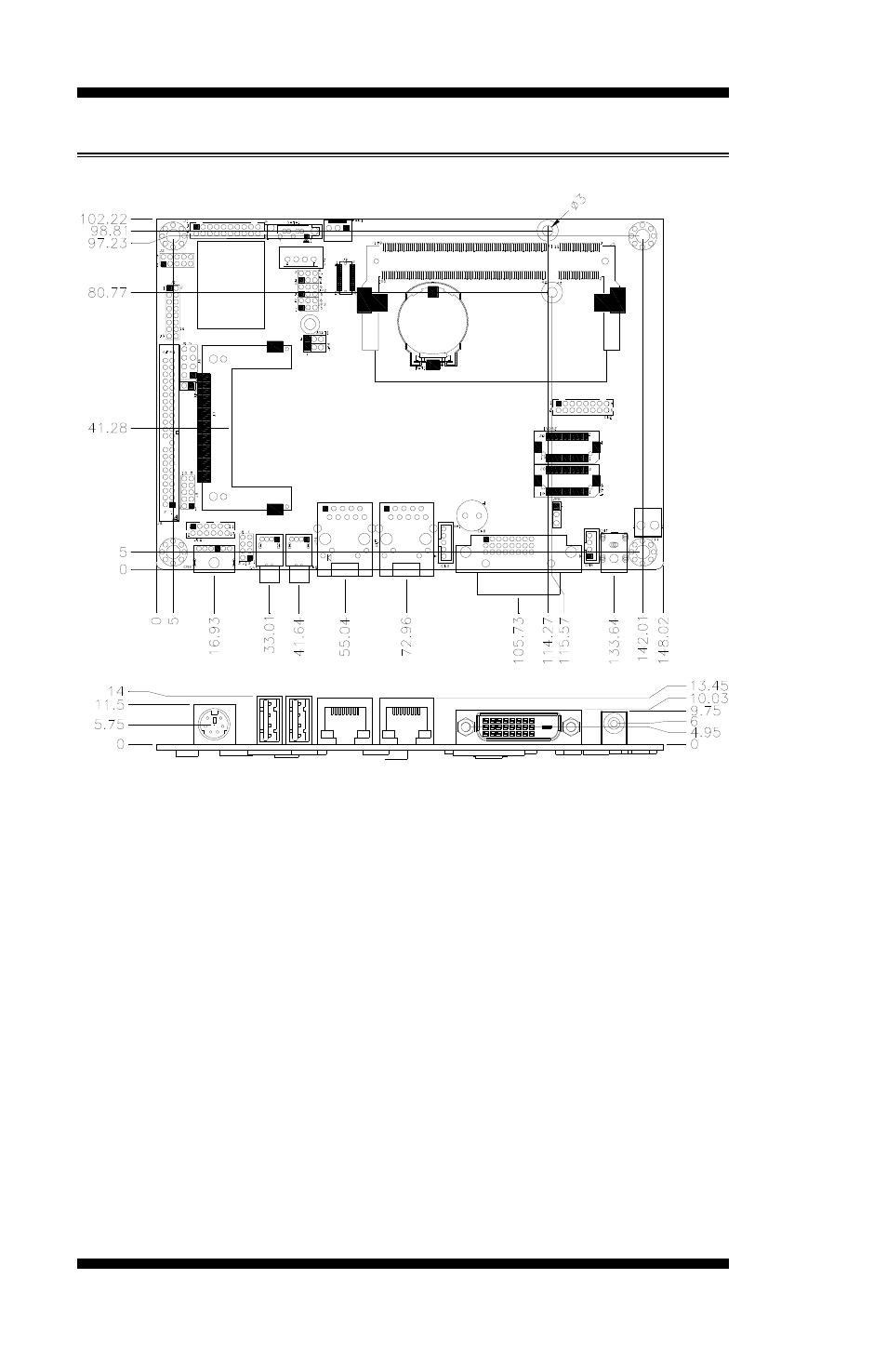 Board dimensions | IBASE IB885 User Manual | Page 8 / 58
