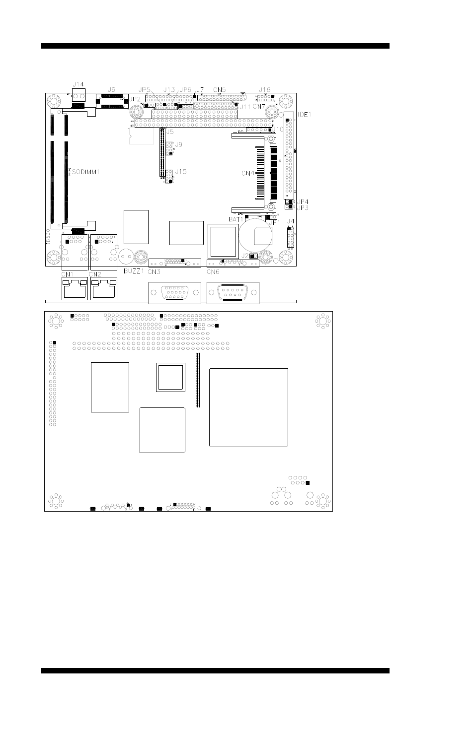 Jumper locations on ib530f | IBASE IB530 User Manual | Page 12 / 56