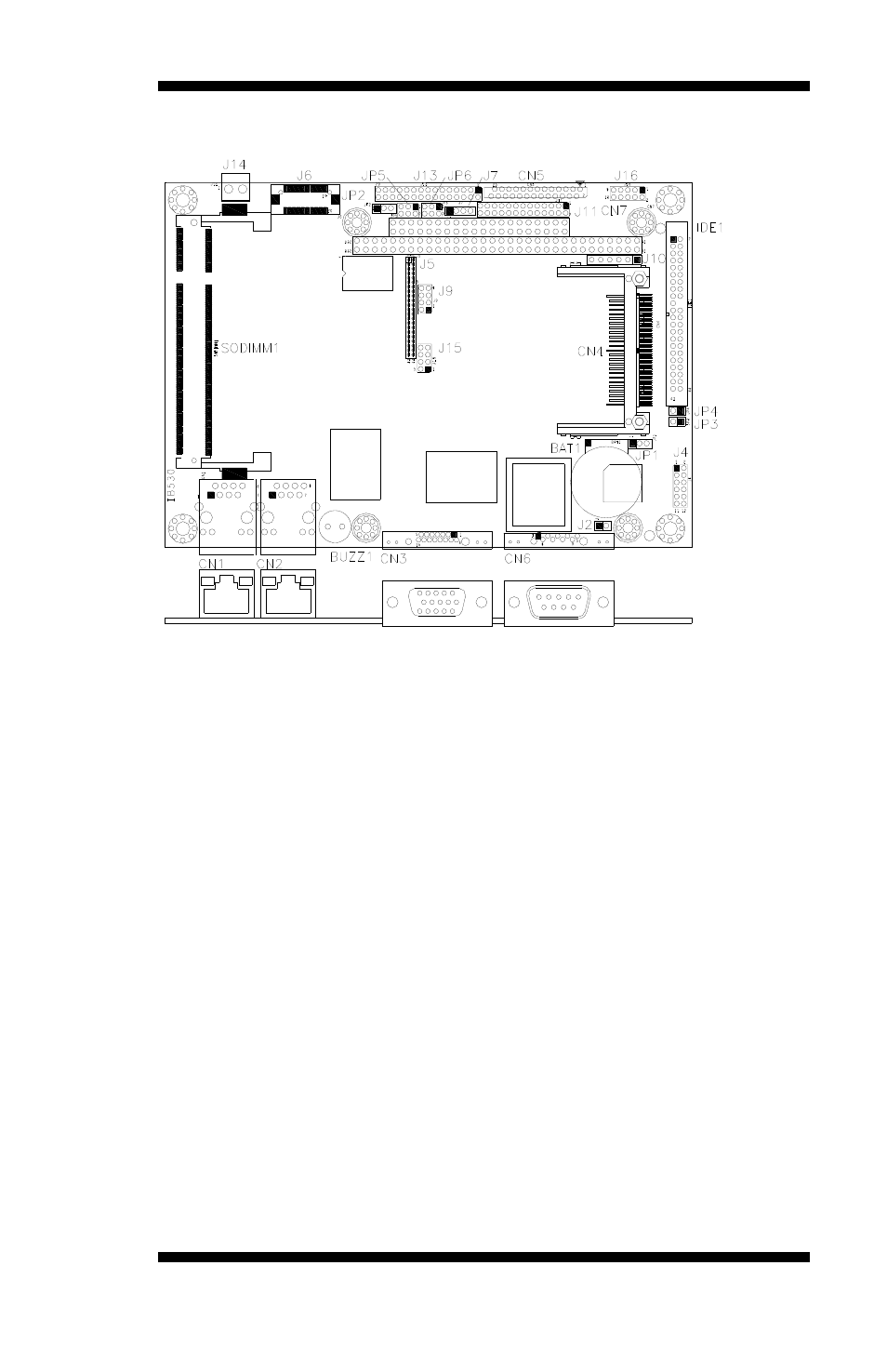Connector locations on ib530f | IBASE IB530 User Manual | Page 15 / 56