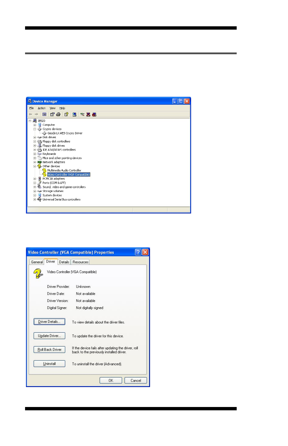 Vga drivers installation | IBASE IB530 User Manual | Page 42 / 56