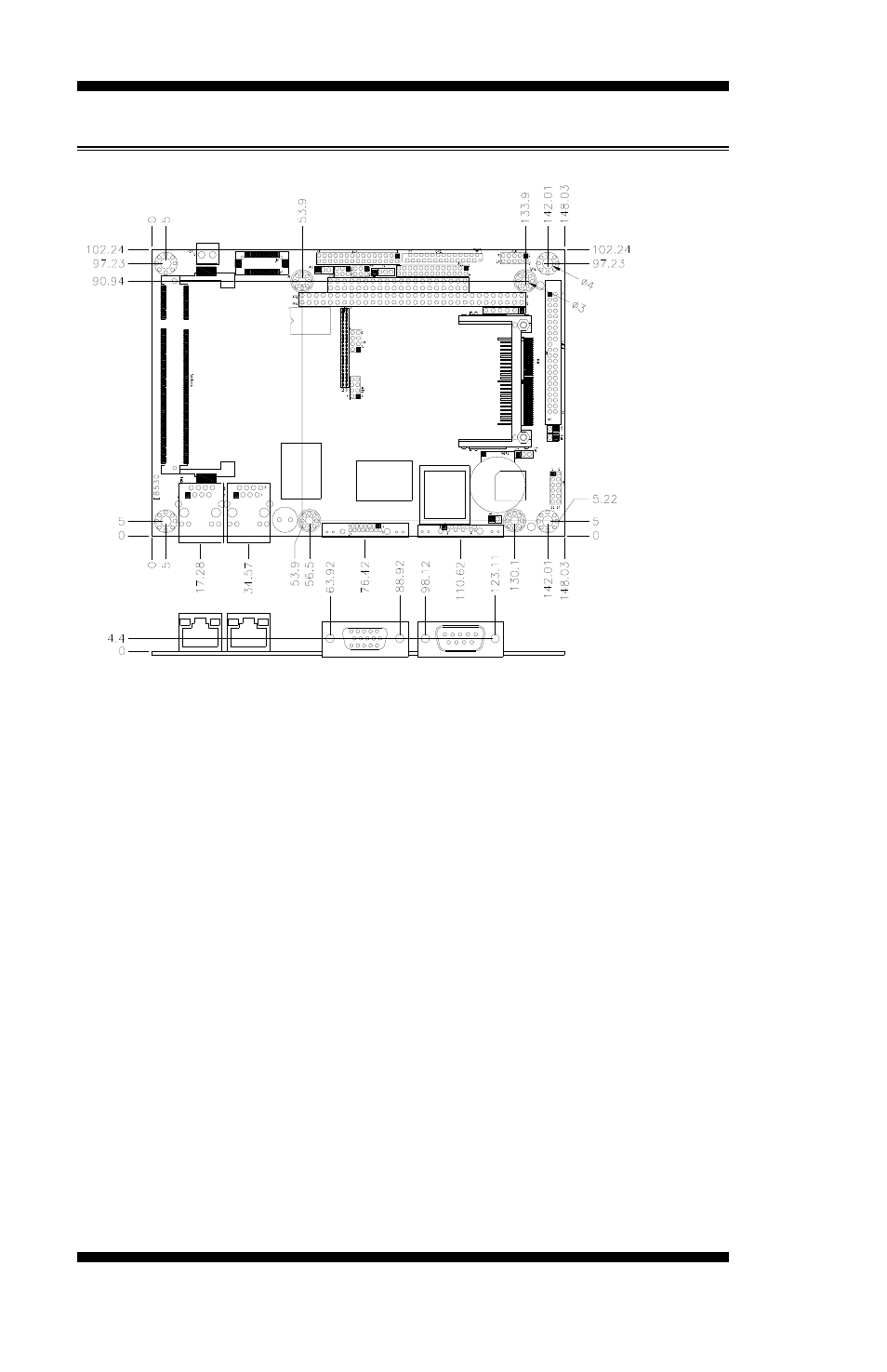 Board dimensions | IBASE IB530 User Manual | Page 8 / 56