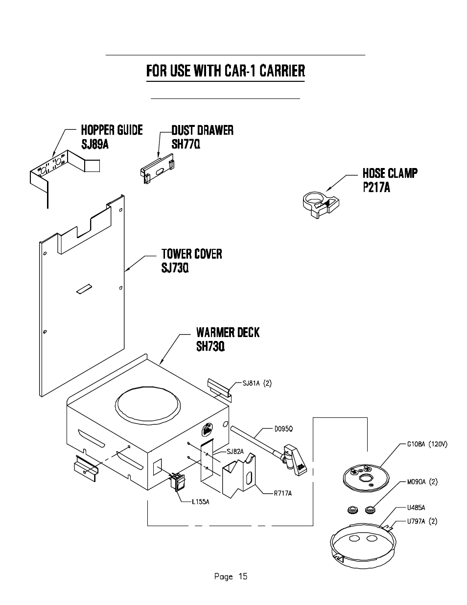 Retrofit carrier kit # sk66q | Cecilware JAVA 2-QB User Manual | Page 17 / 17