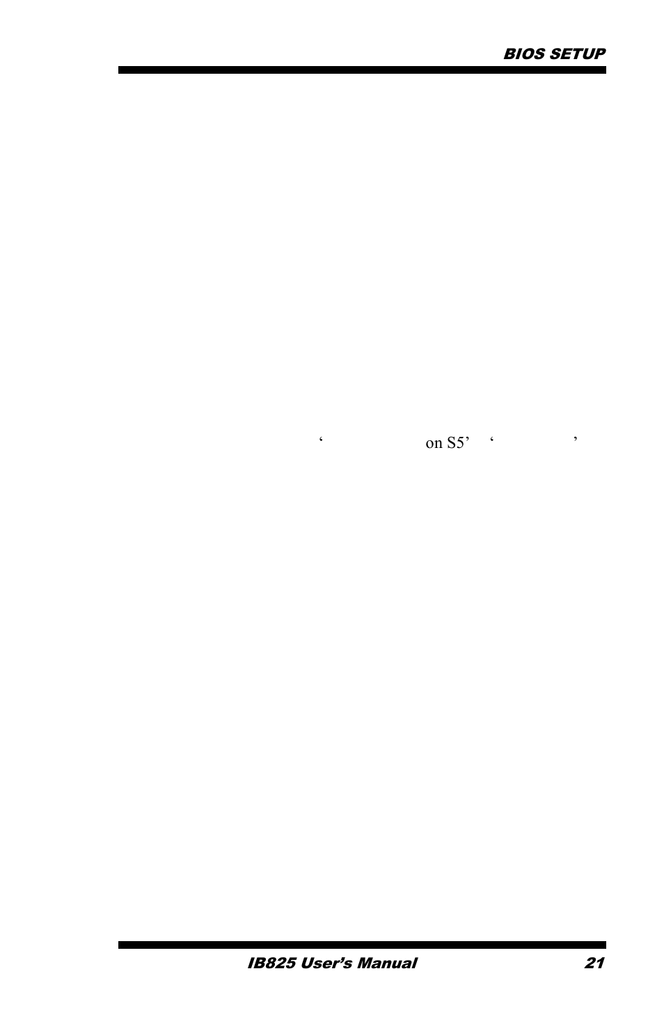 Bios setup | IBASE IB825 User Manual | Page 25 / 68