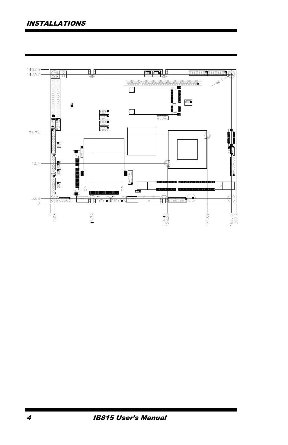 Board dimensions | IBASE IB815 User Manual | Page 8 / 63