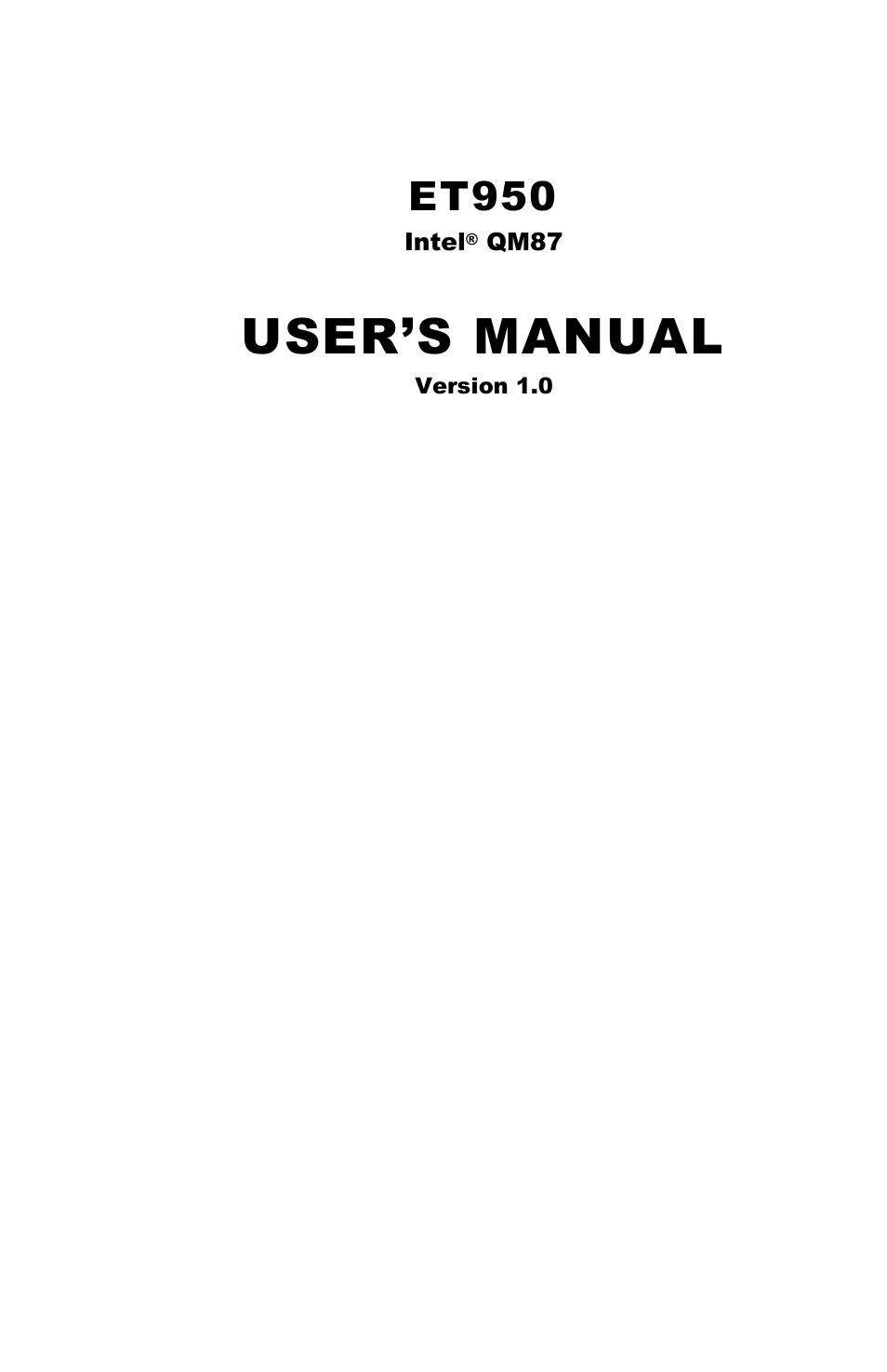 IBASE ET950 User Manual | 68 pages