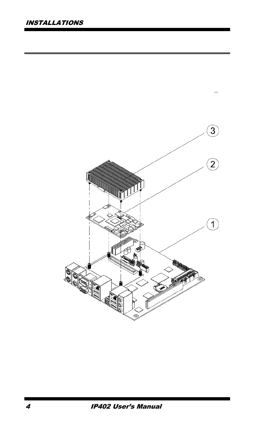 Installing the cpu module | IBASE IP402 User Manual | Page 8 / 20