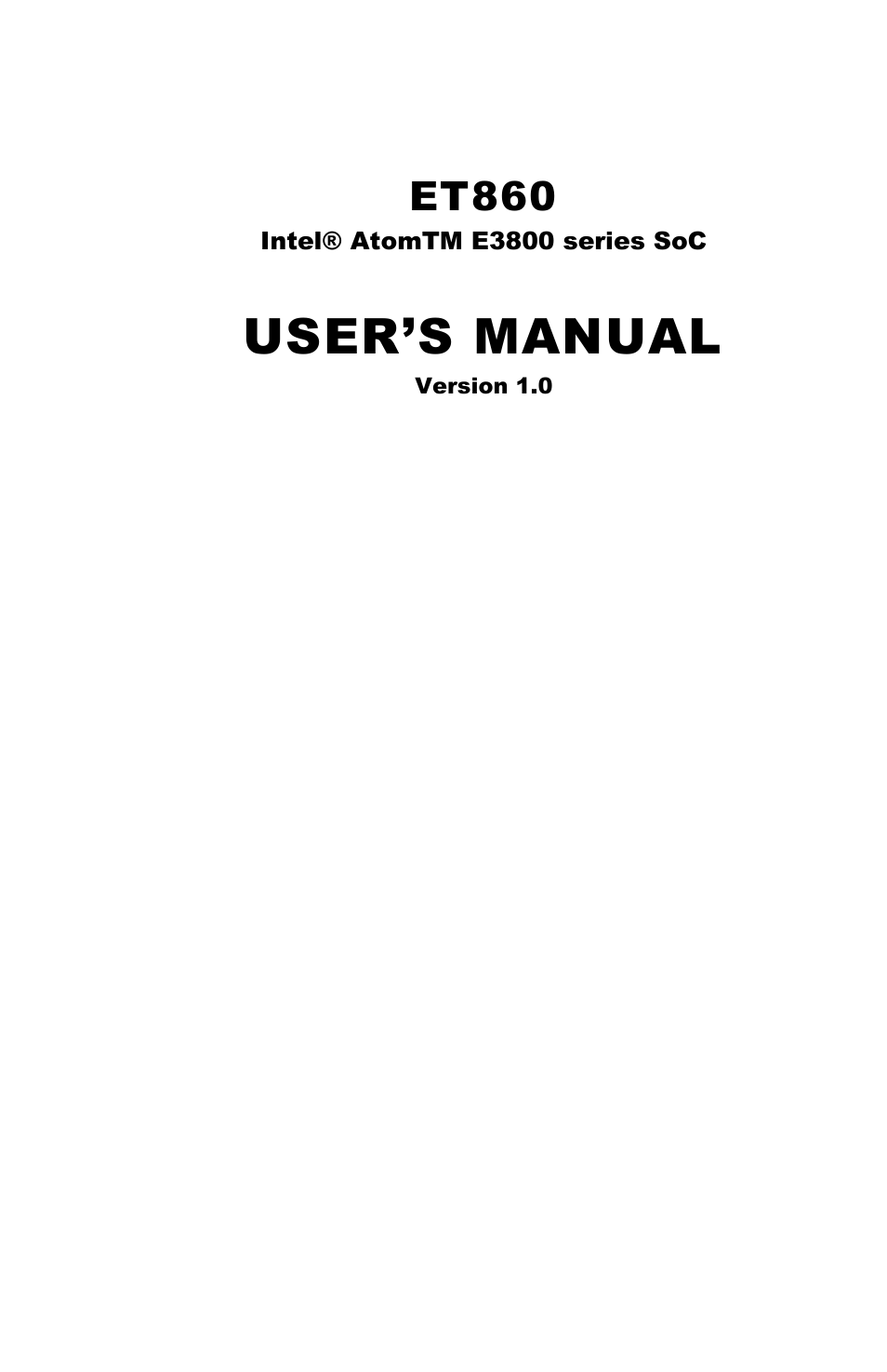 IBASE ET860 User Manual | 47 pages