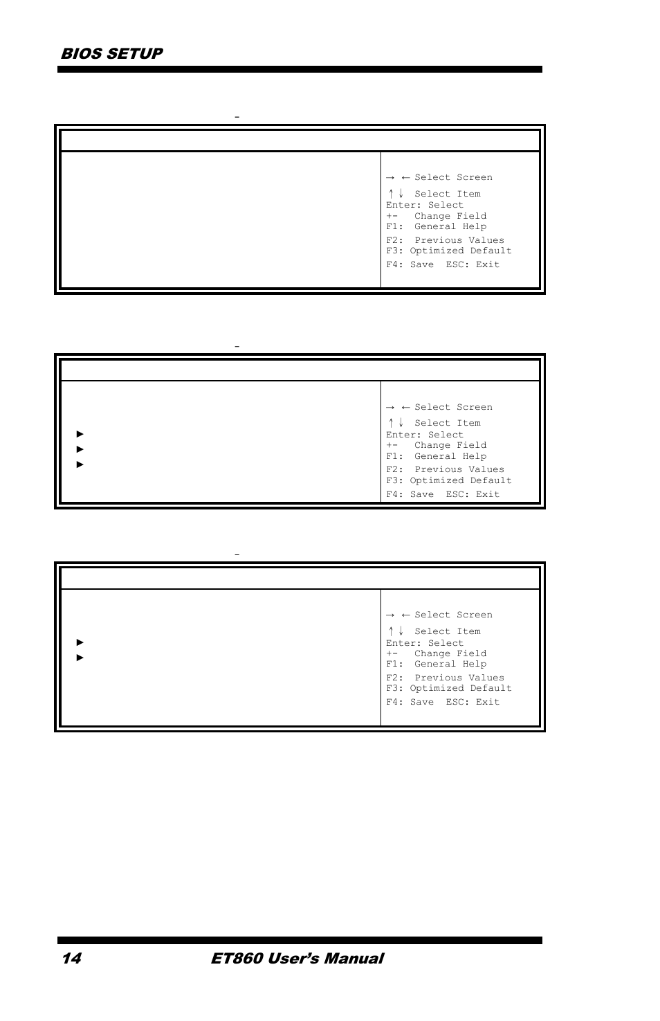 Lvds configuration (for et860-lv only), 1st super io configuration, 2nd super io configuration | Bios setup, Et860 user’s manual, Advanced | IBASE ET860 User Manual | Page 20 / 47