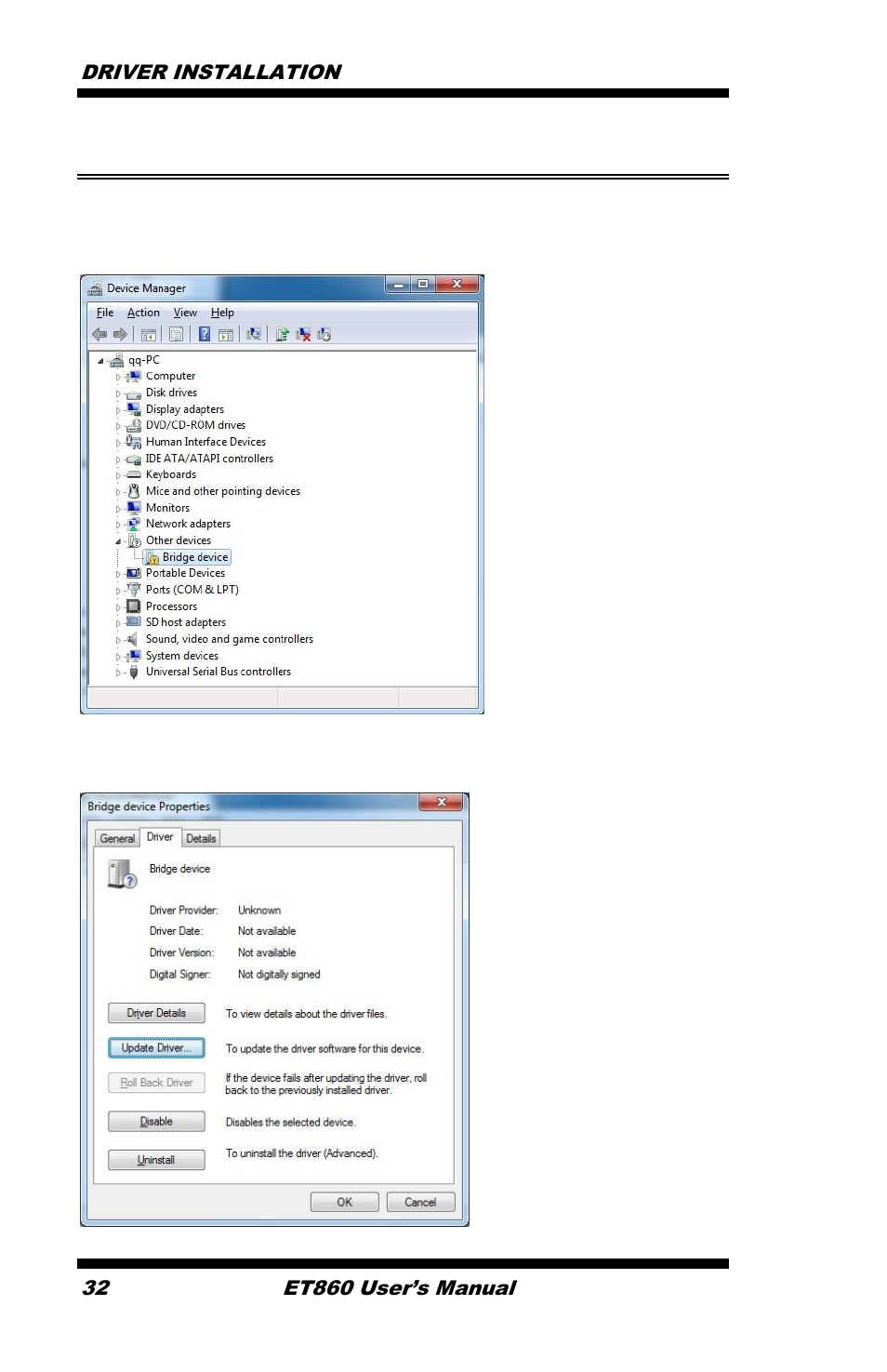 Smsc winusb driver installation | IBASE ET860 User Manual | Page 38 / 47