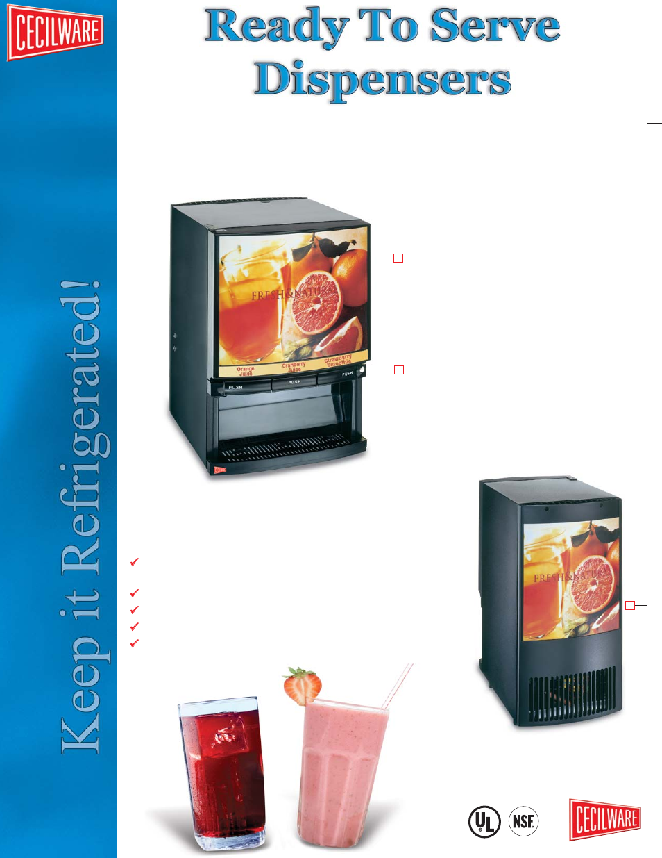 Cecilware Ready To Serve Dispenser User Manual | 2 pages