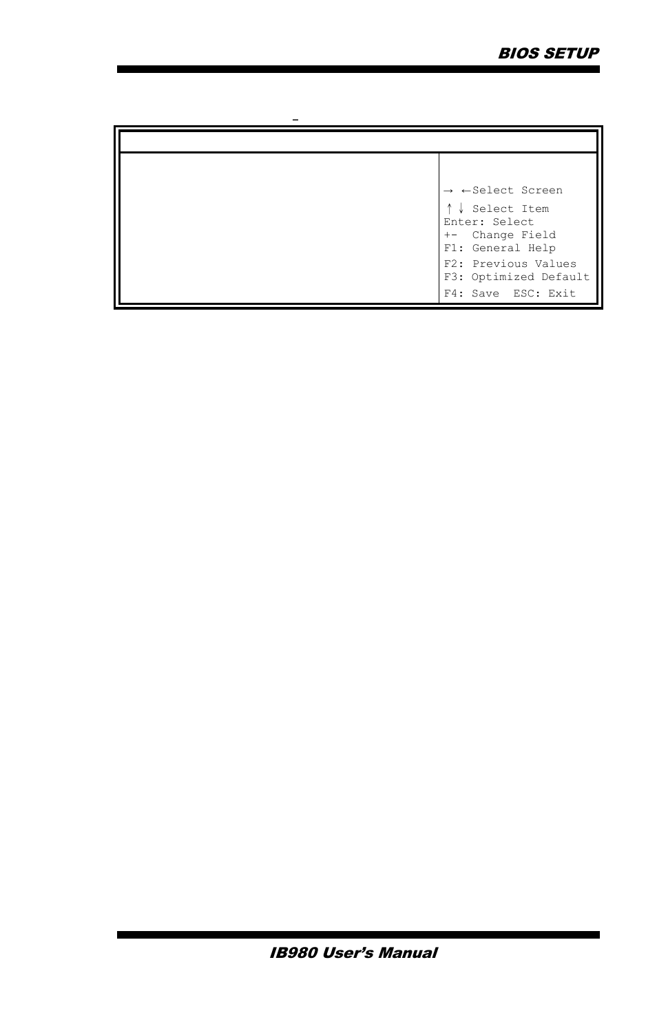 Main settings, System language choose the system default language, Bios setup ib980 user’s manual | IBASE IB980 User Manual | Page 33 / 80
