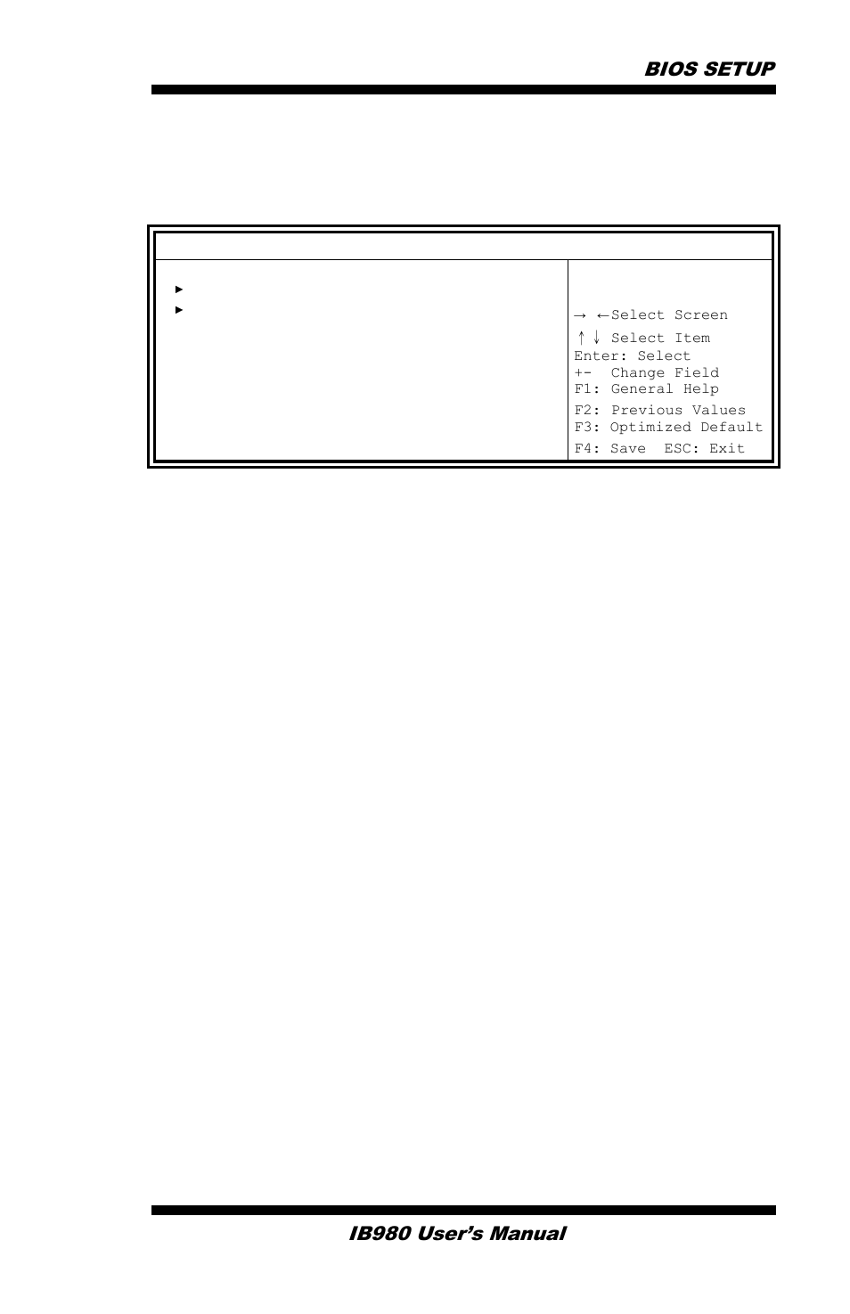 Chipset settings, Bios setup ib980 user’s manual | IBASE IB980 User Manual | Page 47 / 80