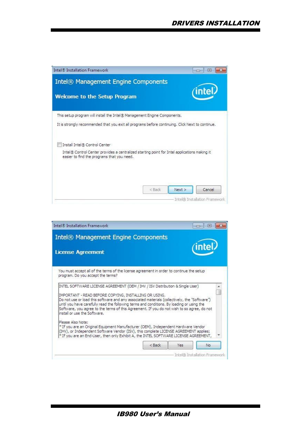 Drivers installation ib980 user’s manual | IBASE IB980 User Manual | Page 71 / 80