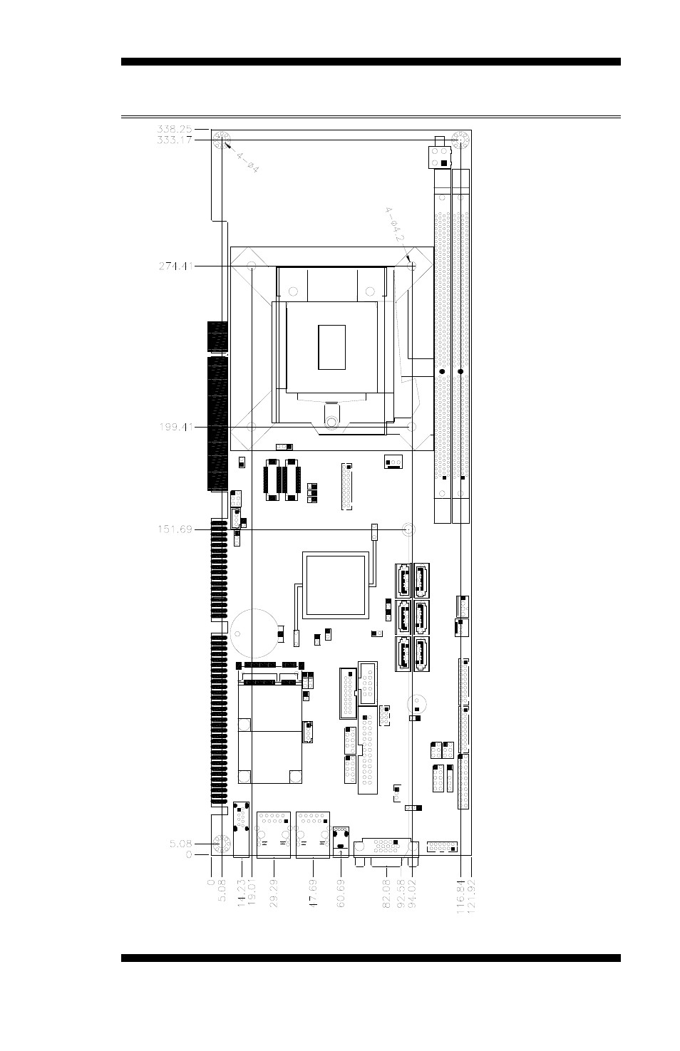 Board dimensions, Introduction ib970 user’s manual 5 | IBASE IB970 User Manual | Page 9 / 78