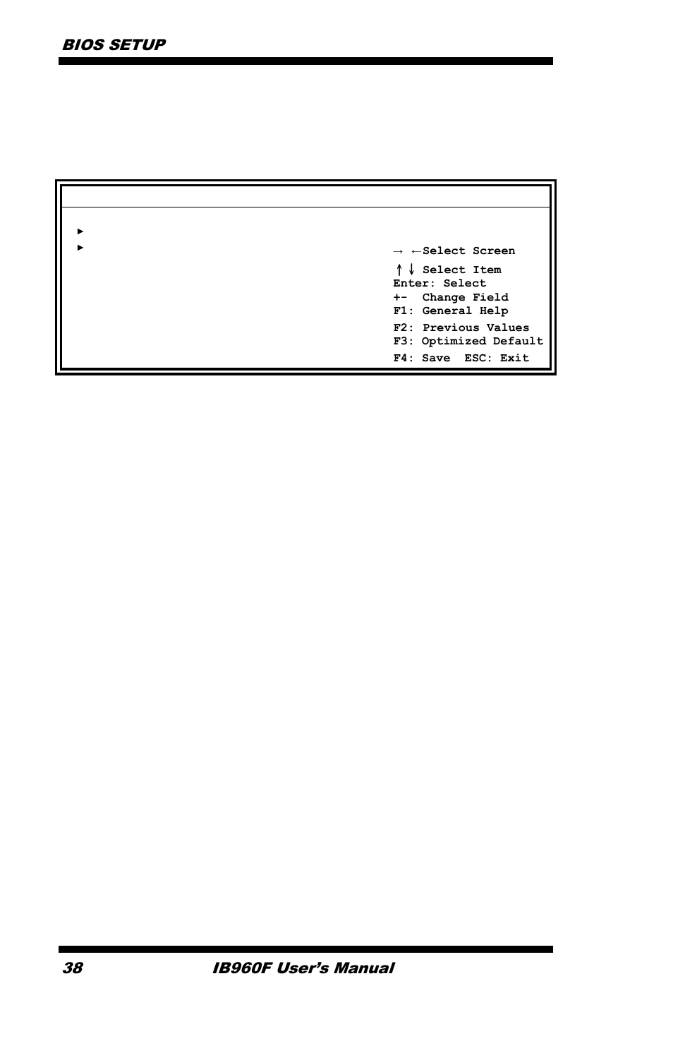 Chipset settings, Bios setup, Ib960f user’s manual | IBASE IB960 User Manual | Page 42 / 64