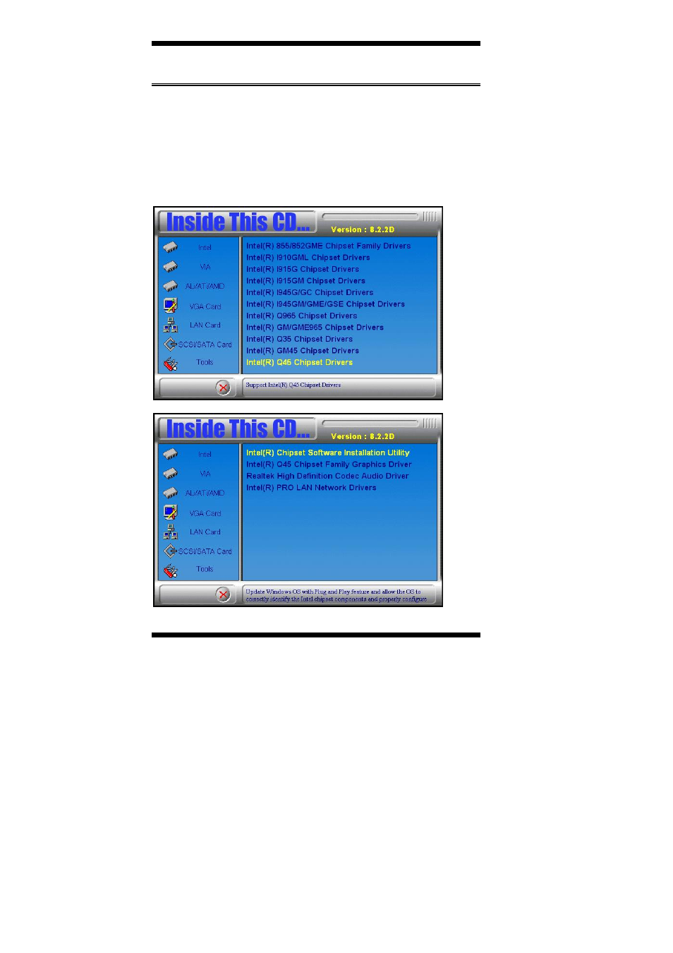 Intel chipset software installation utility | IBASE IB945 User Manual | Page 48 / 64