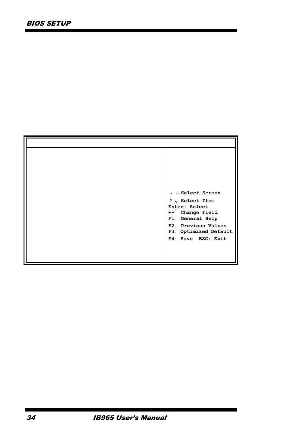 Bios setup, Ib965 user’s manual, Advanced | IBASE IB965 User Manual | Page 38 / 80