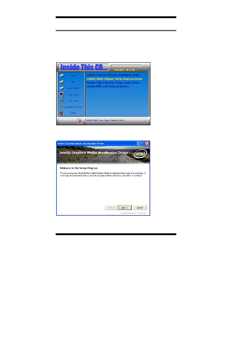 Vga drivers installation | IBASE IB946 User Manual | Page 52 / 62