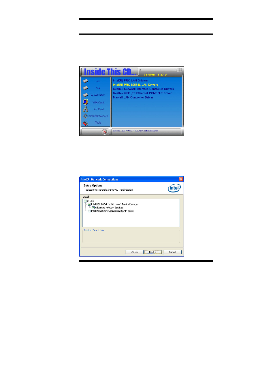 Lan drivers installation | IBASE IB946 User Manual | Page 55 / 62