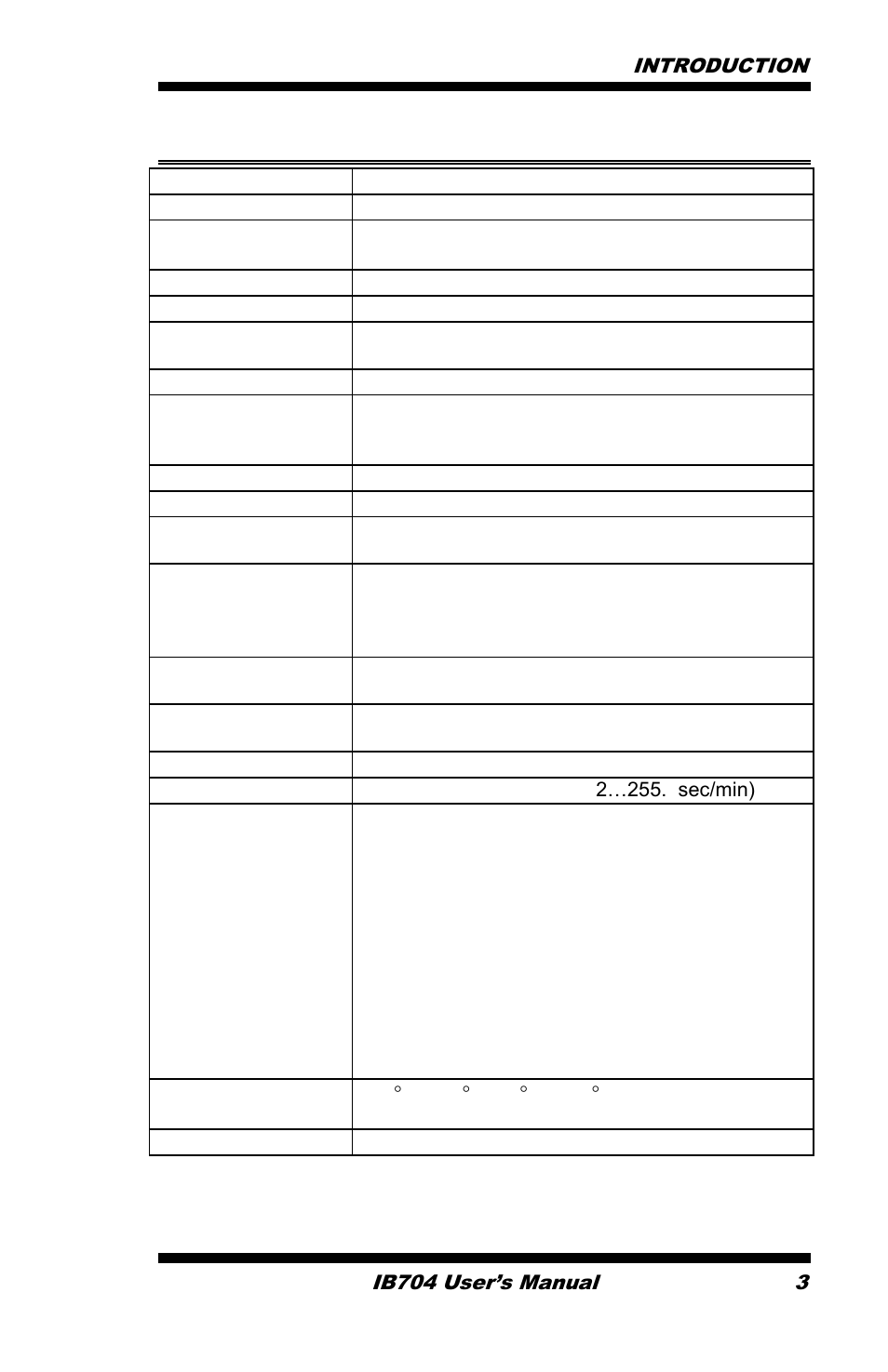 Specifications | IBASE IB704 User Manual | Page 7 / 51