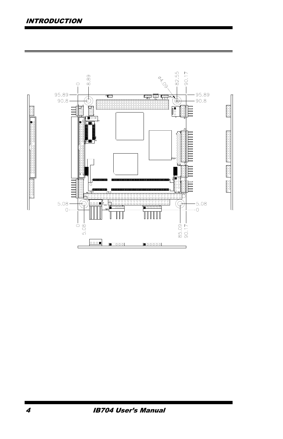 Board dimensions | IBASE IB704 User Manual | Page 8 / 51