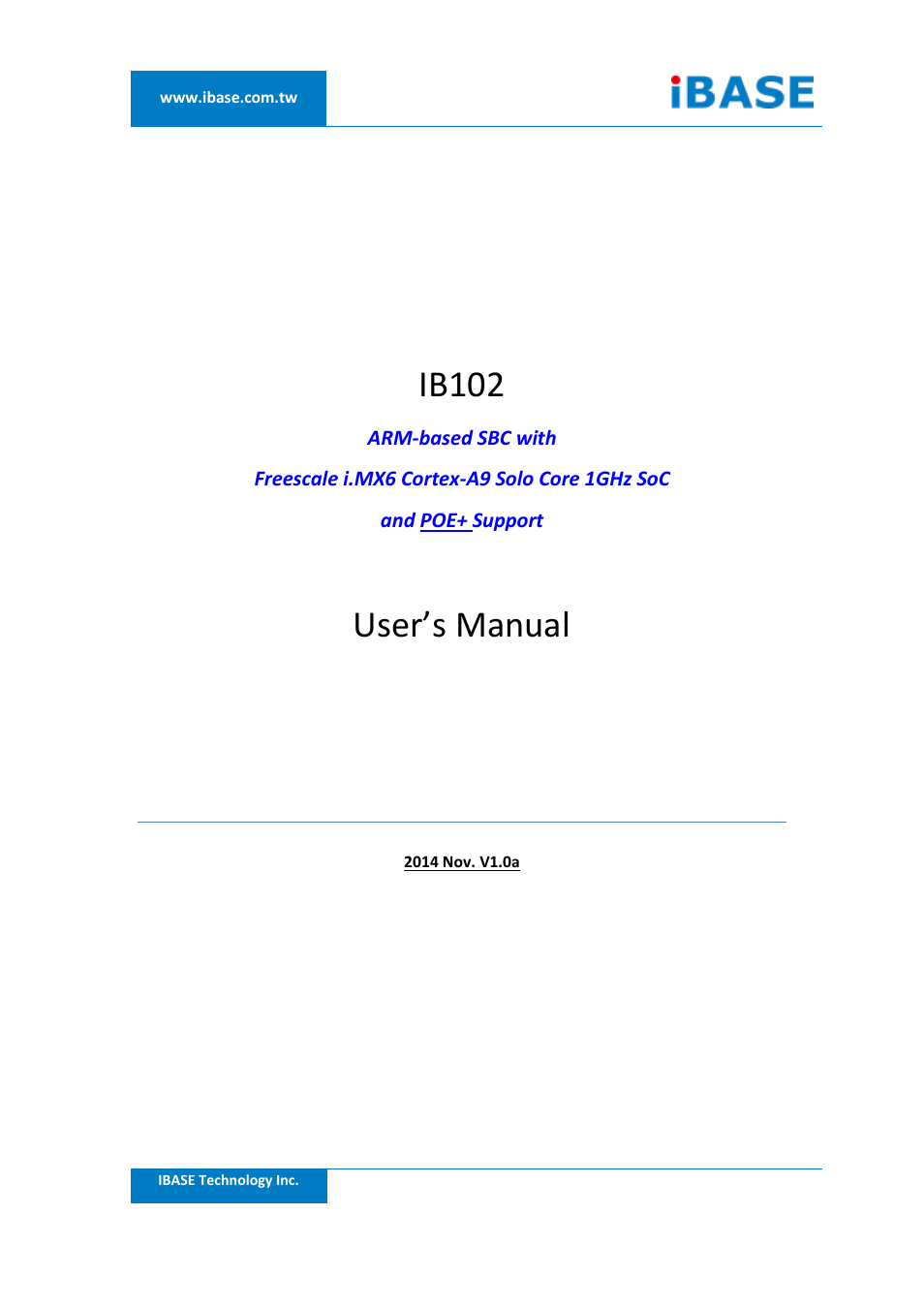 IBASE IB102 User Manual | 67 pages