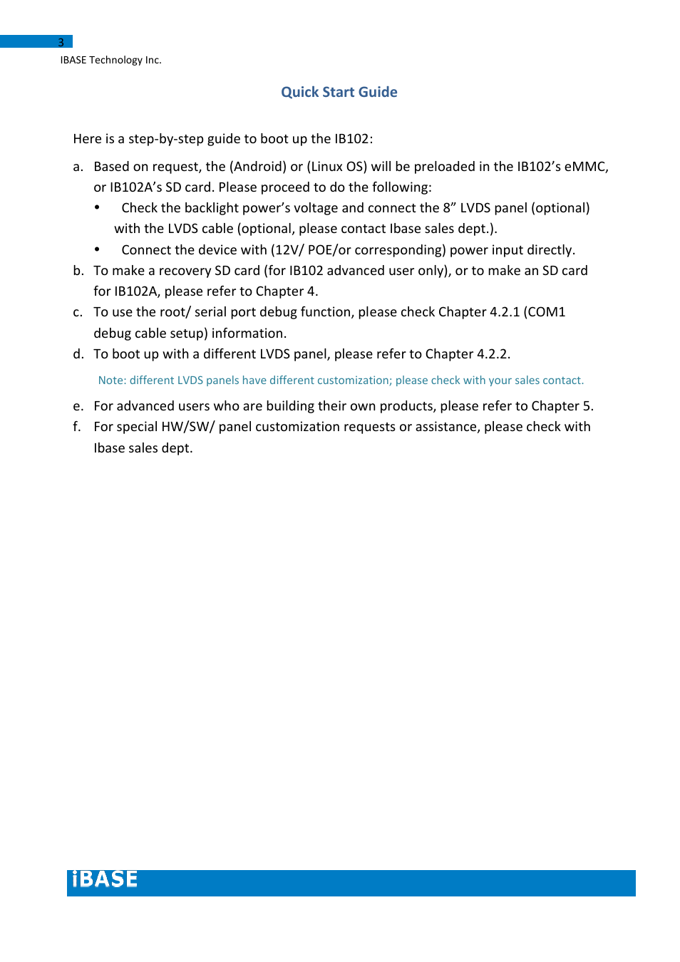 Quick start guide | IBASE IB102 User Manual | Page 3 / 67