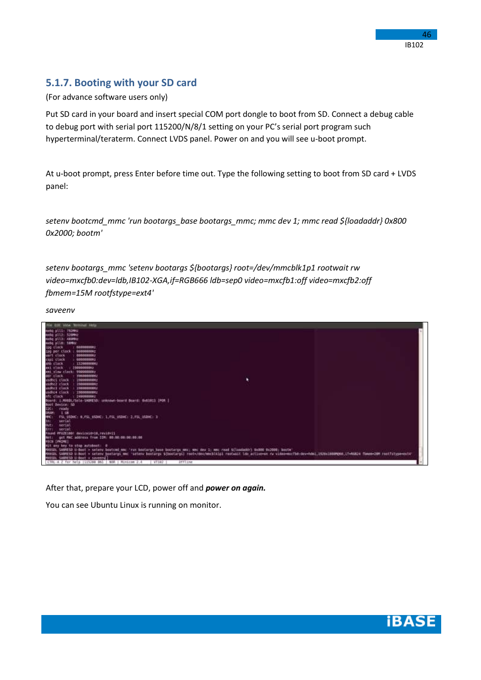 Booting with your sd card | IBASE IB102 User Manual | Page 46 / 67