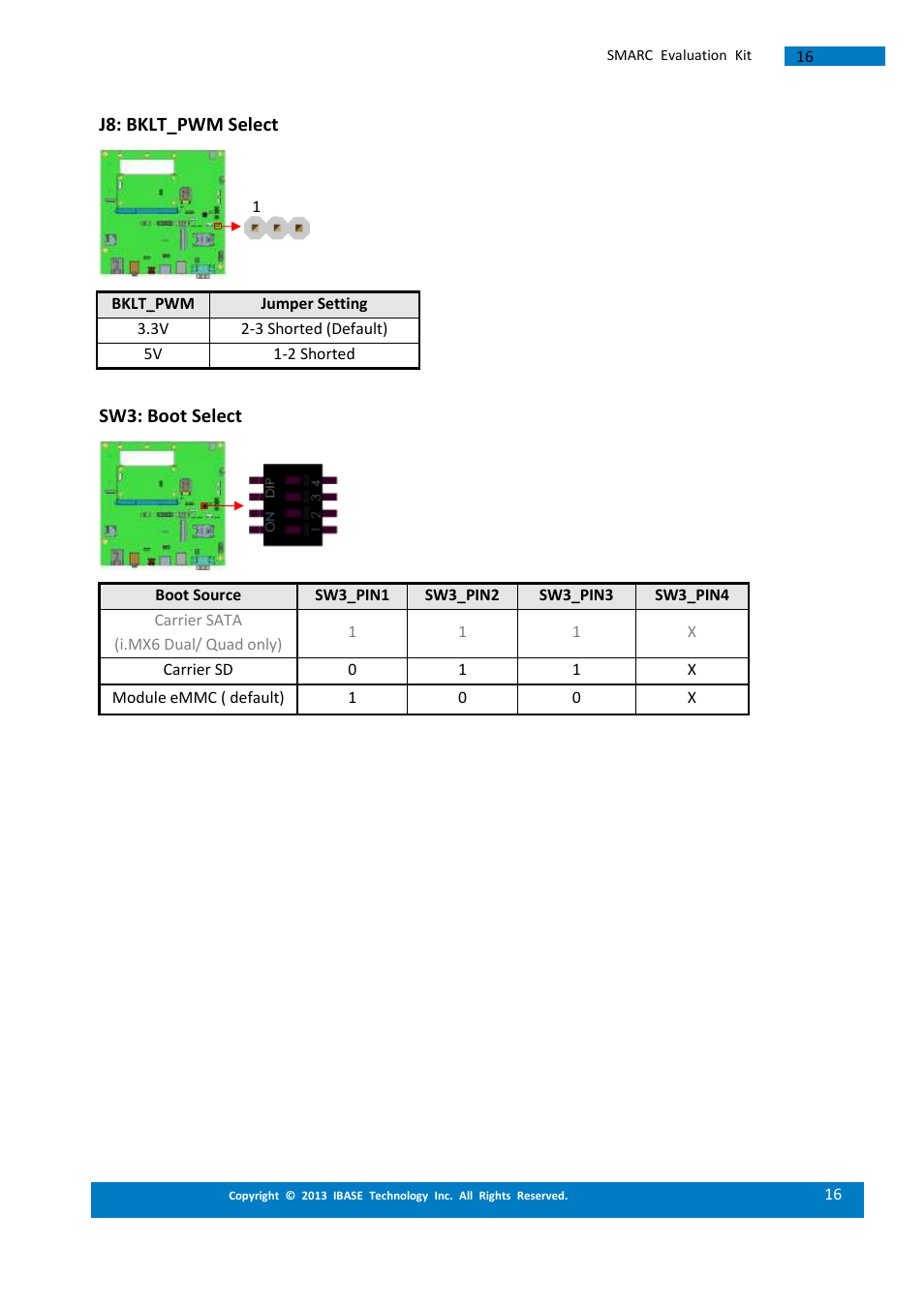 IBASE SMARC Evaluation Kit User Manual | Page 16 / 93
