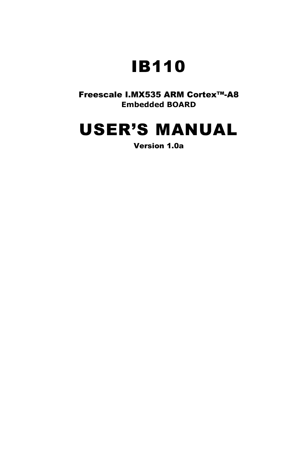 IBASE IB110 User Manual | 29 pages