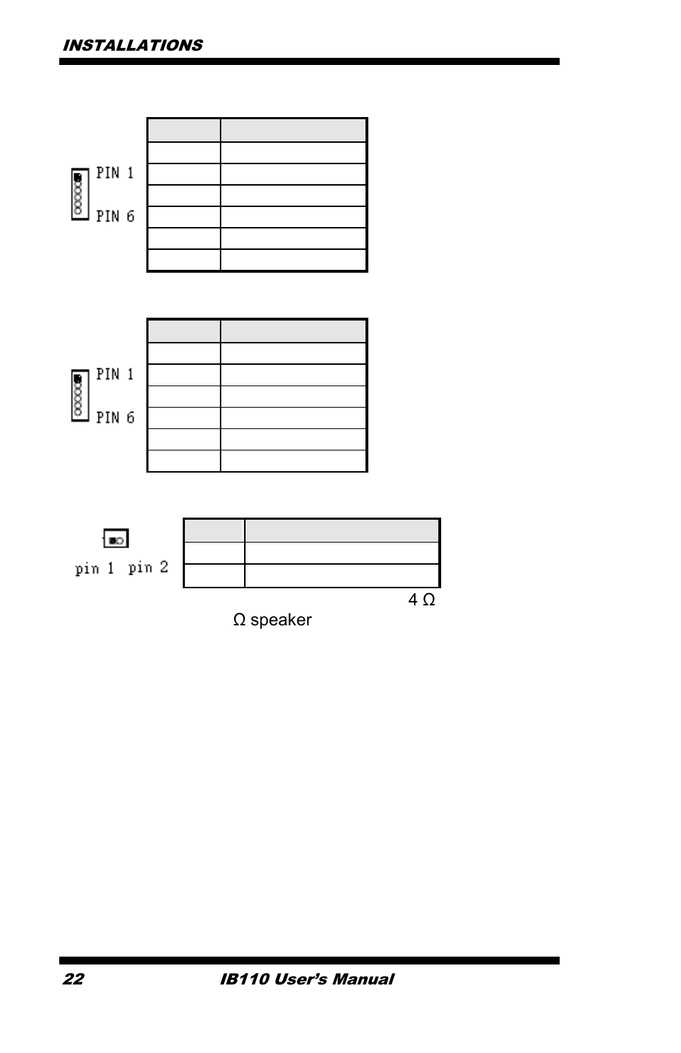 IBASE IB110 User Manual | Page 22 / 29